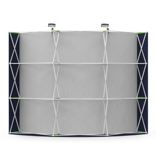 10ft Custom Curved & Strong Fabric Pop Up Trade Show Backwall Display 03