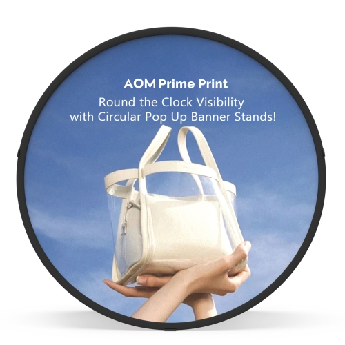 Circular Pop Up A-Frame Banner Stand 01