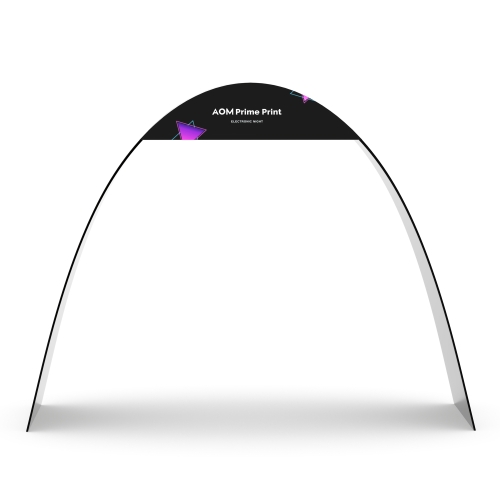 Custom Trade Show Ribbon Archway Banner Stand Display with Header 05