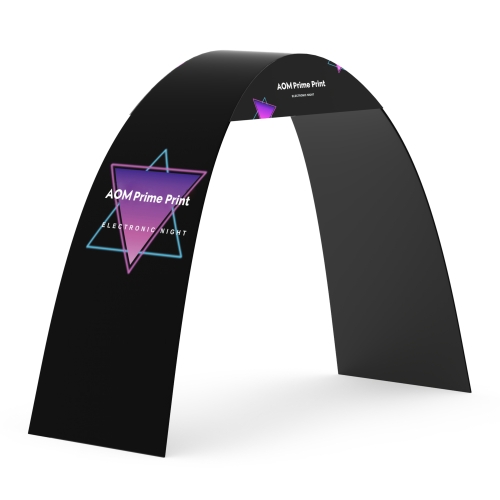 Custom Trade Show Ribbon Archway Banner Stand Display with Header 05