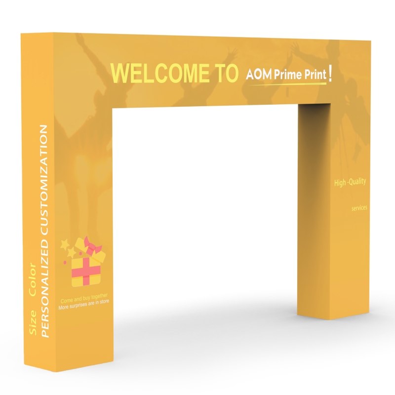 Custom Trade Show N-Shaped Rectangular Prism Archway Banner Stand Display 07