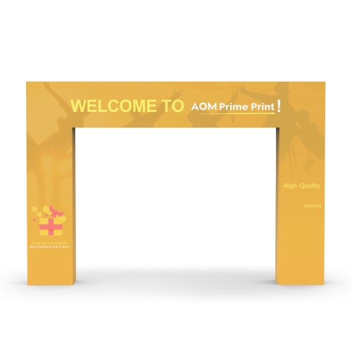 Custom Trade Show N-Shaped Rectangular Prism Archway Banner Stand Display 07