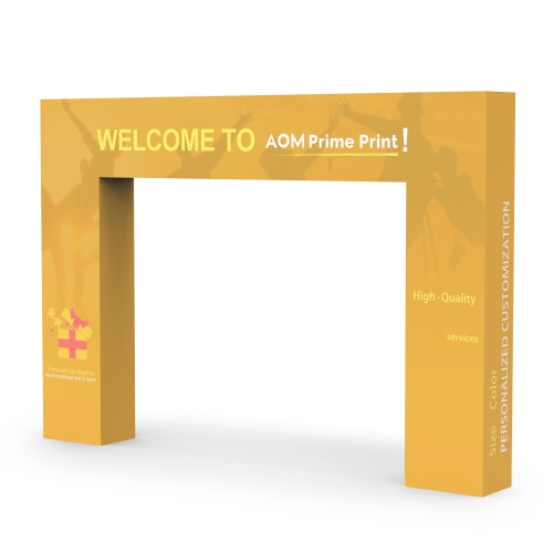 Custom Trade Show N-Shaped Rectangular Prism Archway Banner Stand Display 07