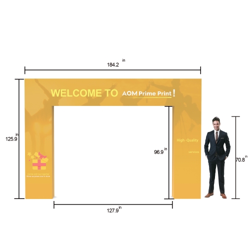 Custom Trade Show N-Shaped Rectangular Prism Archway Banner Stand Display 07