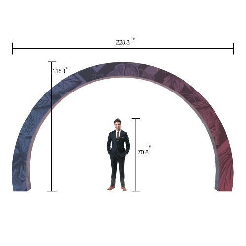 Customizable Modern Style Trade Show Exhibition Arch Stand - 3D Tension Fabric Entrance Arch