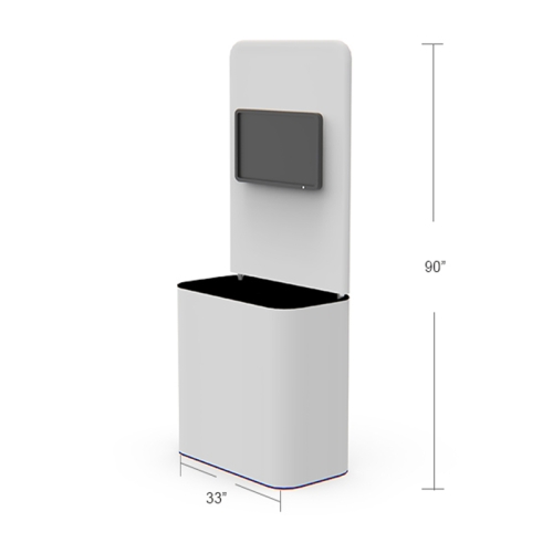 Monitor Display Table Banner Stand 01