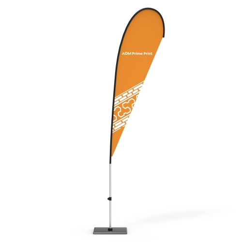 Teardrop Flag Banner with Square Base & Water Bag 03