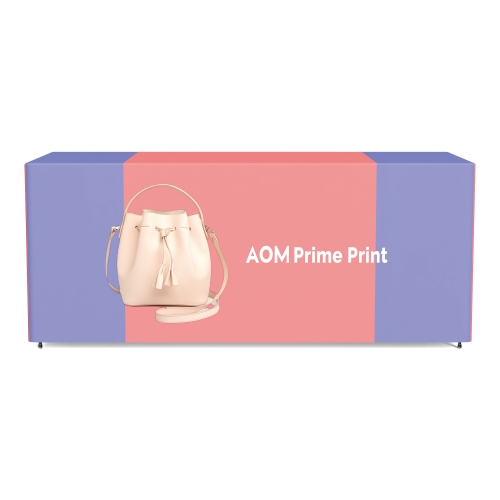 6ft  Stretch Fit Open-Back Table Cover Logo & Text Printing 02