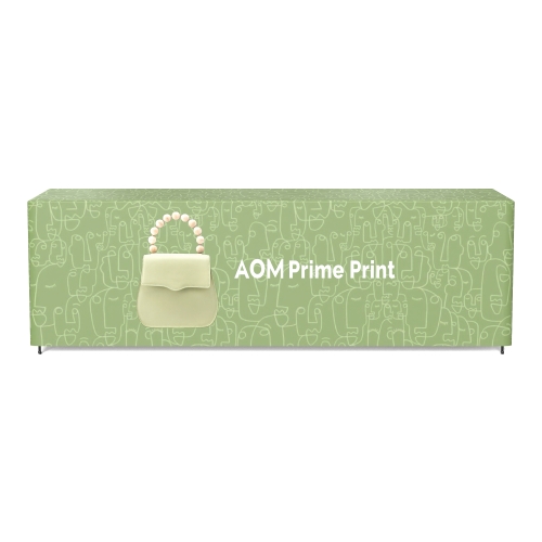 8ft Stretch Fit Open-Back Table Cover Logo & Text Printing 02