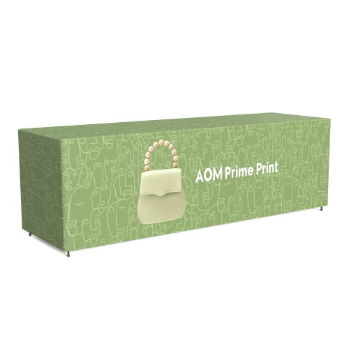 8ft Stretch Fit Open-Back Table Cover Logo & Text Printing 02