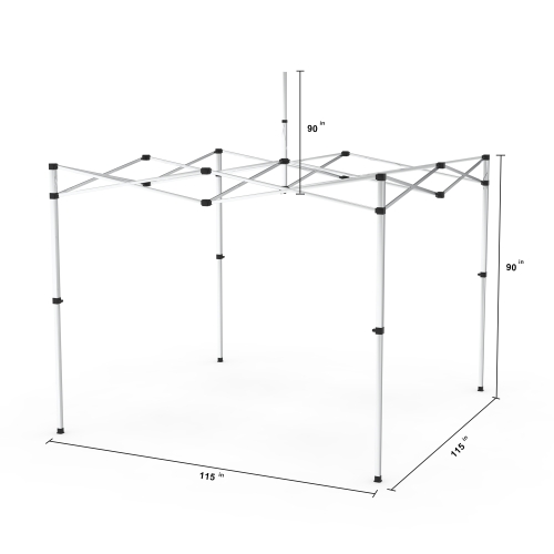 10x10 Custom Pop Up Canopy Tent & Double-Sided Half Backwall 21