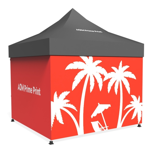 10x10 Custom Pop Up Canopy Tent & Double-Sided Full Backwall & 2 x Double-Sided Full Sidewalls 04