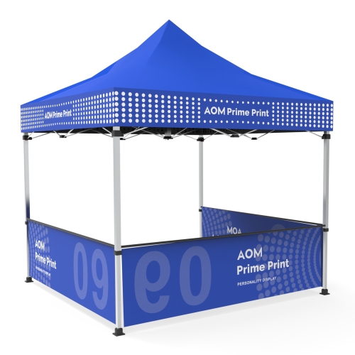 10x10 Custom Pop Up Canopy Tent & 3 × Sided Half Sidewalls 17