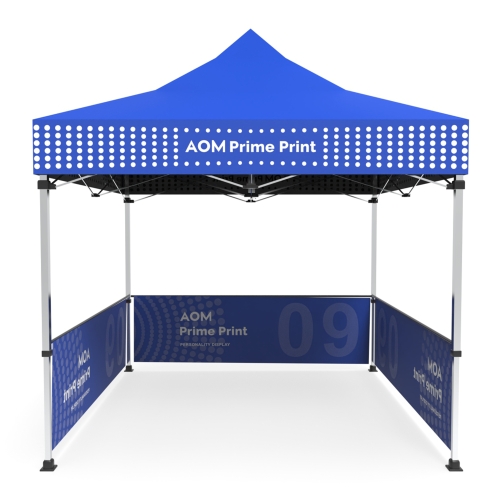 10x10 Custom Pop Up Canopy Tent & 3 × Sided Half Sidewalls 17