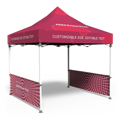 10x10 Custom Pop Up Canopy Tent & 2 × Sided Half Sidewalls 20