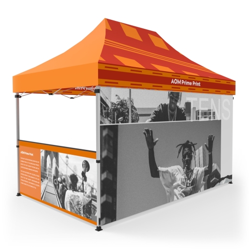 10x15 Custom Pop Up Canopy Tent & Double-Sided Full Backwall & 2 x Double-Sided Half Sidewalls 05