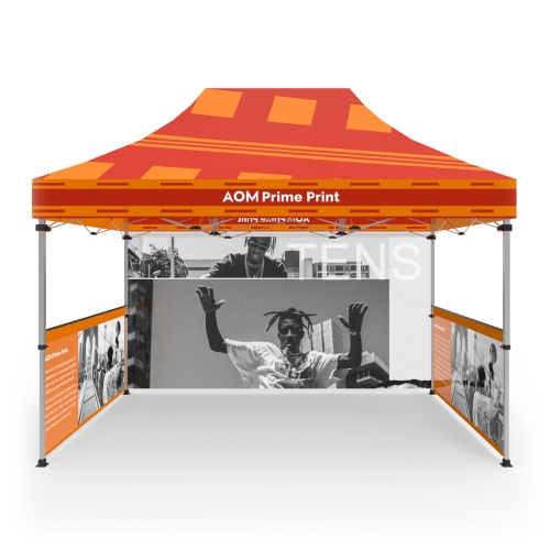 10x15 Custom Pop Up Canopy Tent & Double-Sided Full Backwall & 2 x Double-Sided Half Sidewalls 05