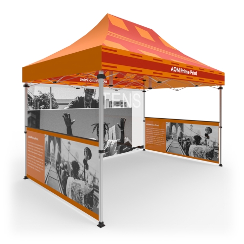 10x15 Custom Pop Up Canopy Tent & Double-Sided Full Backwall & 2 x Double-Sided Half Sidewalls 05