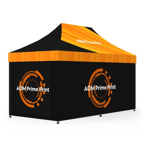 10x20 Custom Pop Up Canopy Tent & Double-Sided Full Backwall & 2 x Double-Sided Full Sidewalls 02