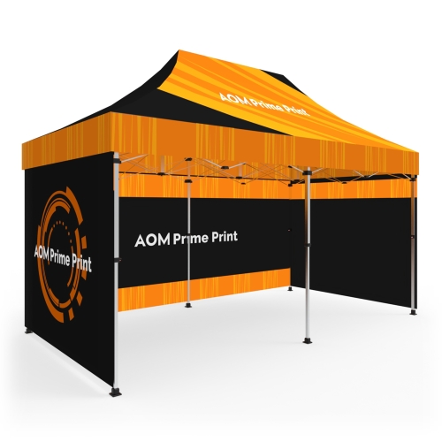 10x20 Custom Pop Up Canopy Tent & Double-Sided Full Backwall & 2 x Double-Sided Full Sidewalls 02