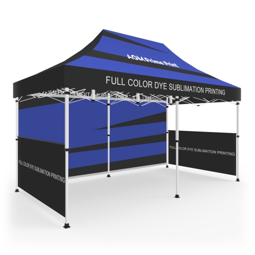 10x20 Custom Pop Up Canopy Tent & Double-Sided Full Backwall & 2 x Single-Sided Half Sidewalls 03