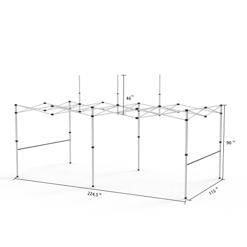 10x20 Custom Pop Up Canopy Tent & Double-Sided Full Backwall & 2 x Single-Sided Half Sidewalls 03