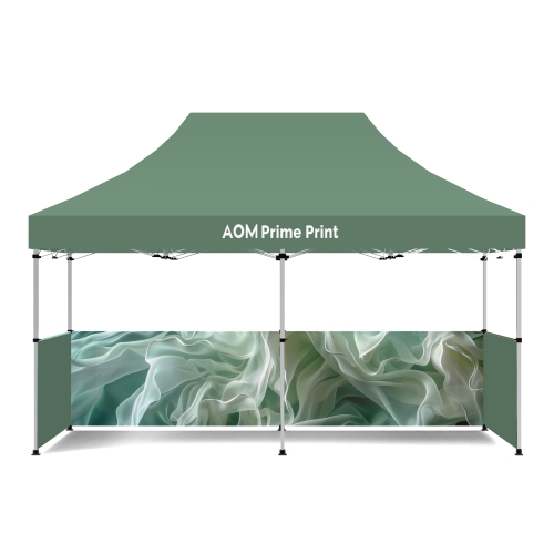 10x20 Custom Pop Up Canopy Tent & Double-Sided  Half Backwall & 2 x Single-Sided Half Sidewalls 16