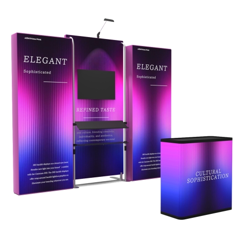 10x10 Custom 360 Backlit Trade Show Display 01