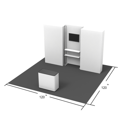 10x10 Custom 360 Backlit Trade Show Display 01