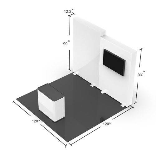 10x10 Custom 360 Backlit Trade Show Display 05