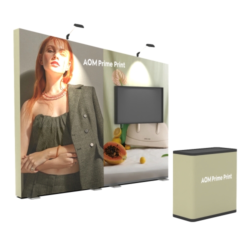 10x10 Custom 360 Backlit Trade Show Display 06