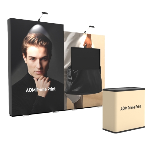 10x10 Custom 360 Backlit Trade Show Display 08