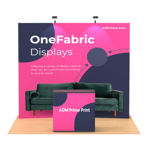 10x10 Custom Pop Up Trade Show Booth OneFabric Displays 02