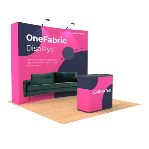 10x10 Custom Pop Up Trade Show Booth OneFabric Displays 02