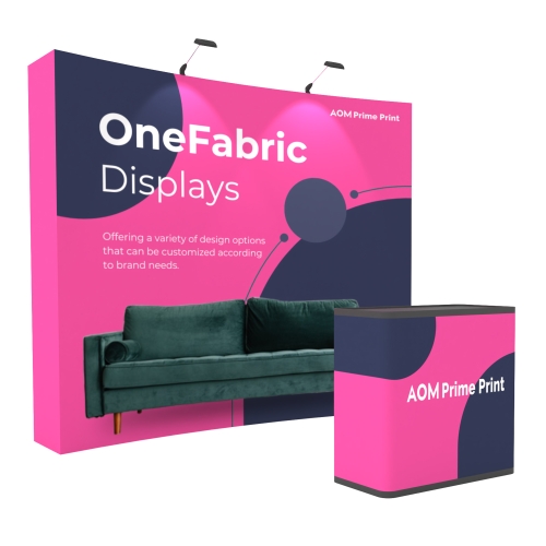 10x10 Custom Pop Up Trade Show Booth OneFabric Displays 02