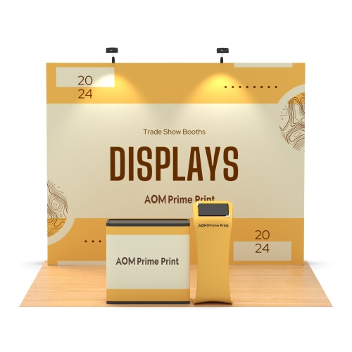 10x10 Custom Pop Up Trade Show Booth OneFabric Displays 04