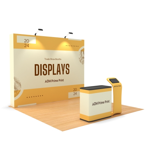 10x10 Custom Pop Up Trade Show Booth OneFabric Displays 04