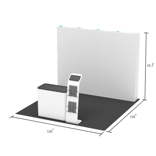 10x10 Custom Pop Up Trade Show Booth OneFabric Displays 04