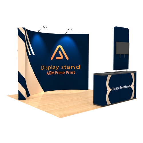 10x10 Custom Pop Up Trade Show Booth OneFabric Displays 05