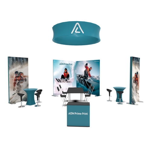 20x20 Custom 360 Backlit Trade Show Display 12